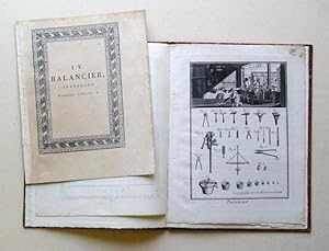 Balancier. Kupferstiche aus «Recueil de planches pour la nouvelle edition du dictionnaire raisonn...