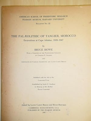 Bild des Verkufers fr The Paleolithic of Tangier, Morocco zum Verkauf von Clement Burston Books