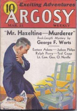 Image du vendeur pour ARGOSY Weekly: March, Mar. 21, 1936 mis en vente par Books from the Crypt