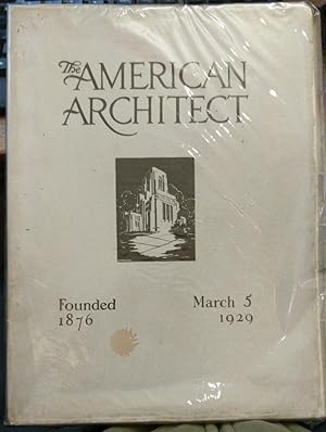 Imagen del vendedor de THE AMERICAN ARCHITECT a la venta por DEL SUBURBIO  LIBROS- VENTA PARTICULAR