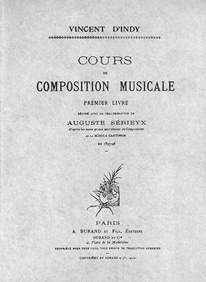 Cours de composition musicale / Rédigé avec la collaboration d'Auguste Sérieyx