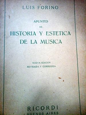 Apuntes de historia y estética de la música