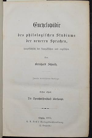 Encyclopädie des philologischen Studiums der neueren Sprachen.