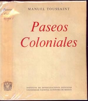 Imagen del vendedor de Paseos Coloniales a la venta por The Book Collector, Inc. ABAA, ILAB