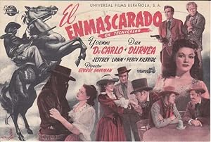 EL ENMASCARADO - Gran Teatro de Elche (Alicante) - Director: George Sherman - Actores: Yvonne de ...