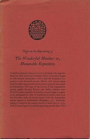 Image du vendeur pour The Wonderful monitor, or, Memorable repository: containing a curious and most astonishing account of the revivication of young Jo. Taylor mis en vente par Kaaterskill Books, ABAA/ILAB