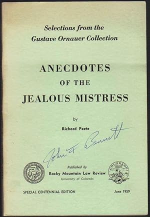 Selections from the Gustave Ornauer Collection; Ancedotes of the Jealous Mistress