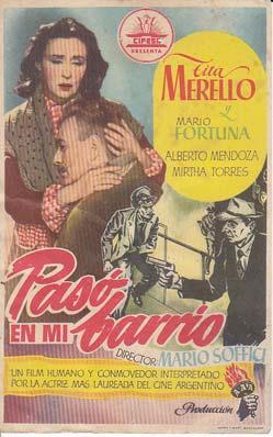 PASO EN MI BARRIO - Director: Mario Soffici - Actores: Tita Merello y Mario Fortuna/ Cine Argentino