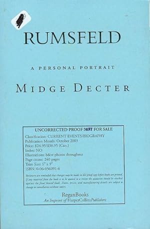 Imagen del vendedor de Rumsfeld: A Personal Portrait a la venta por Bookmarc's