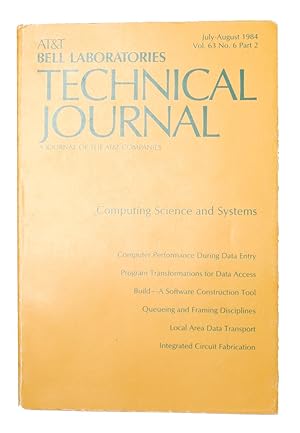 Imagen del vendedor de Build - A Software Construction Tool. [In: AT&T Bell LaboratoriesTechnical Journal, July-August 1984, Vol. 63 No. 6 Part 2]. - [THE UNIX-BASED BUILD TOOL] a la venta por Lynge & Sn ILAB-ABF