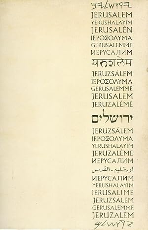 Seller image for JERUSALEM, Jerusalem, Jerusalen, Gerusalemme, Jeruzalem, Yerushalayim etc for sale by OLD WORKING BOOKS & Bindery (Est. 1994)