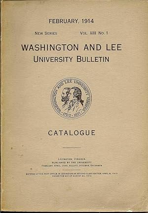 Washington And Lee Univesity Bulletin 1914