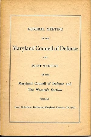 General Meeting of the Maryland Council of Defense