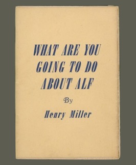 Image du vendeur pour What Are You Going to Do About Alf? mis en vente par Jeff Maser, Bookseller - ABAA