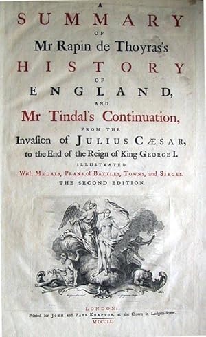 History of England. Engraved Title Page.