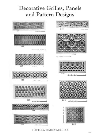 DECORATIVE GRILLES, PANELS AND PATTERN DESIGNS.