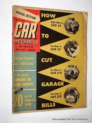 Seller image for Car Mechanics June 1959 Magazine. Includes Fixing Faults on Morris Minor and 8E. for sale by Tony Hutchinson