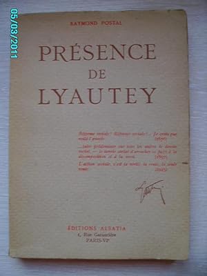 Seller image for PRESENCE DE LYAUTEY for sale by Bibliofolie