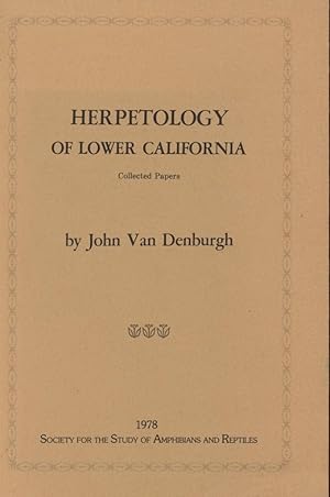 Bild des Verkufers fr Herpetology of Lower California, collected papers. zum Verkauf von Frank's Duplicate Books