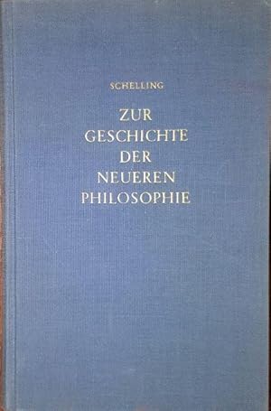 Bild des Verkufers fr Zur Geschichte der neueren Philosophie. Mnchener Vorlesungen. zum Verkauf von Antiquariat Johann Forster