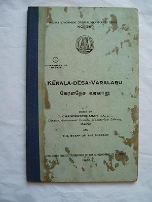 Bild des Verkufers fr Kerala-Desa-Varalaru zum Verkauf von Expatriate Bookshop of Denmark