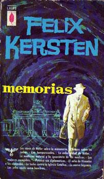 Immagine del venditore per Memorias de Felix Kersten, el mdico confidente de Himmler venduto da Federico Burki