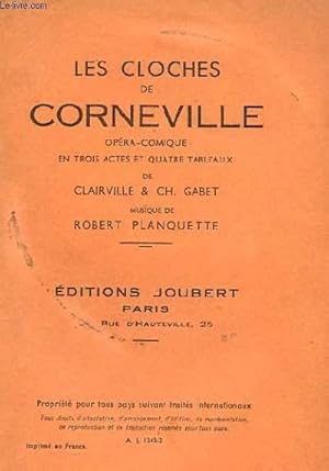 Seller image for LES CLOCHES DE CORNEVILLE - OPERA COMIQUE EN TROIS ACTES ET QUATRE TABLEAUX for sale by Le-Livre
