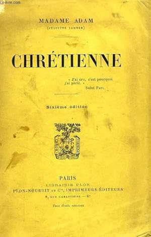 Seller image for CHRETIENNE for sale by Le-Livre