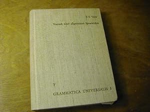 Bild des Verkufers fr Versuch einer allgemeinen Sprachlehre - Grammatica universalis Bd. 3 zum Verkauf von Antiquariat Fuchseck