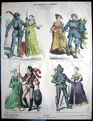 Zur Geschichte der Costume. 4 Plates