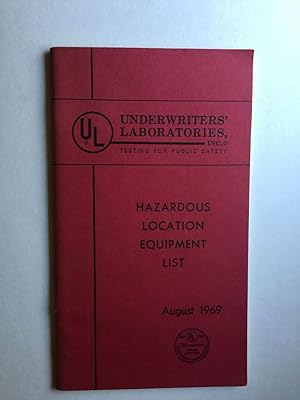 Imagen del vendedor de Hazardous Location Equipment List August 1969 a la venta por WellRead Books A.B.A.A.