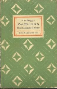 DAS WIESENBUCH Mit 16 Scherenschnitten des Verfassers. (Insel Bucherei Nr. 426)