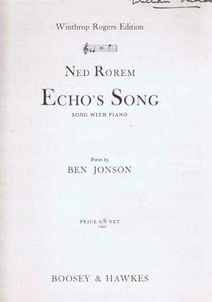 Echo's Song, Song with Piano. Winthrop Rogers Edition