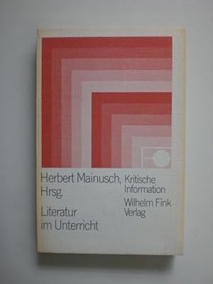 Imagen del vendedor de Literatur im Unterricht. a la venta por Stefan Kpper