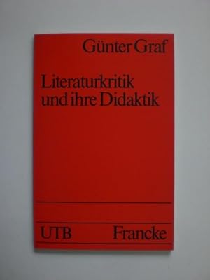 Bild des Verkufers fr Literaturkritik und ihre Didaktik. Modellanalysen zur Wertungspraxis. (=UTB 1084). zum Verkauf von Stefan Kpper