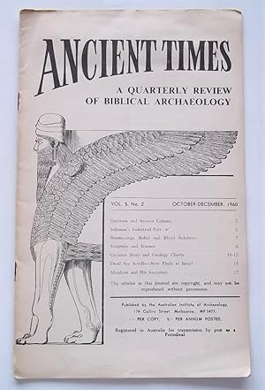 Ancient Times (Vol. 5 No. 2, October-December 1960): A Quarterly Review of Biblical Archaeology