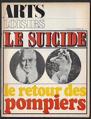 Image du vendeur pour ARTS LOISIRS N 63 du 7 au 13 decembre 1966 -Le suicide / Le retour des pompiers / Georges Perec: La dictature du Whisky / Le regard de Julien Green / Vieira da Silva "Trop de bruit" / Le fantome d'Alain Fournier mis en vente par ART...on paper - 20th Century Art Books