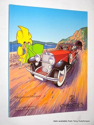 MAGNIFICIENT MARQUES. 6 May 1991 Christie's Automobile Auction Catalogue Loew's Hotel Monaco.