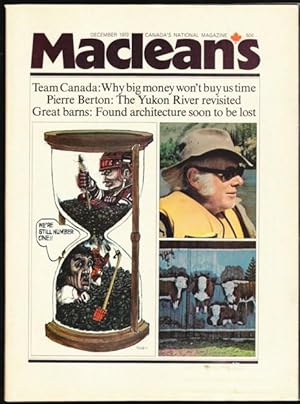 Seller image for MacLean's Canada's National Magazine, December 1972 - Where the World Began, Old-Time Religion in New Brunswick - Reverend Cruse, Great Barns, Portrait of the homophiles as just plain Folks, The Richest Man in Canada, Under the Cyprus Tree, for sale by Nessa Books