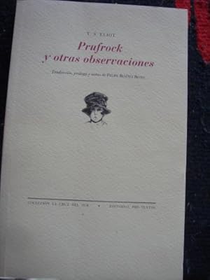 Imagen del vendedor de Prufrock y otras observaciones a la venta por Libros del cuervo