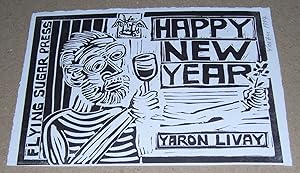 Seller image for Flying Sugar Press: Happy New Year. [Holiday Greeting Card]. for sale by Peter Keisogloff Rare Books, Inc.