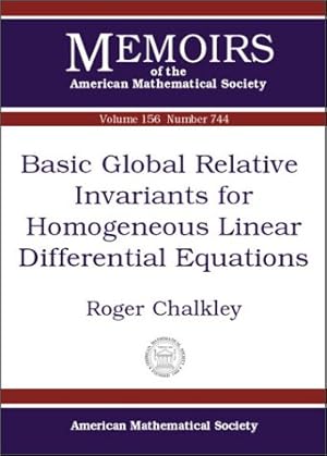 Basic Global Relative Invariants for Homogeneous Linear Differential Equations.; (Memoirs of the ...