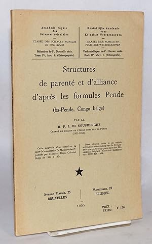 Structures de parenté et d'alliance d'après les formules Pende (ba-Pende, Congo Belge)