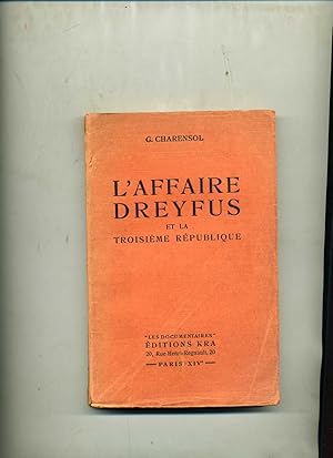 Seller image for L'AFFAIRE DREYFUS ET LA TROISIME RPUBLIQUE. for sale by Librairie CLERC