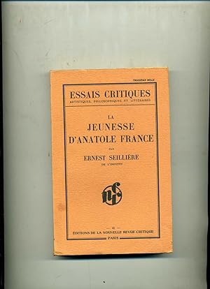 Bild des Verkufers fr LA JEUNESSE D'ANATOLE FRANCE. zum Verkauf von Librairie CLERC