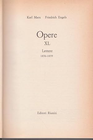 Opere complete. XL. Lettere 1856 - 1859