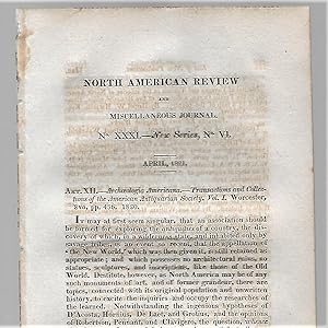 Seller image for Archaeologia Americana: Transactions And Collections Of The American Antiquarian Society Volume I, Book Review for sale by Legacy Books II