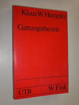 Image du vendeur pour Gattungstheorie. Information und Synthese. (=UTB 133). mis en vente par Stefan Kpper