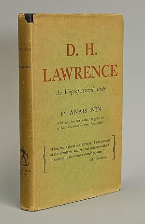 Imagen del vendedor de D.H. Lawrence. An Unprofessional Study a la venta por James Cummins Bookseller, ABAA