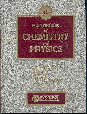 Bild des Verkufers fr CRC handbook of chemistry and physics : a ready-reference book of chemical and physical data. [Mathematical tables; The elements & inorganic compounds; Organic compounds; General chemical; General physical constants; Miscellaneous] zum Verkauf von Joseph Valles - Books